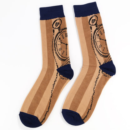 Navy Blue Pocket Watch Socks-2