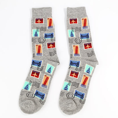 Gray Stamp Socks-2