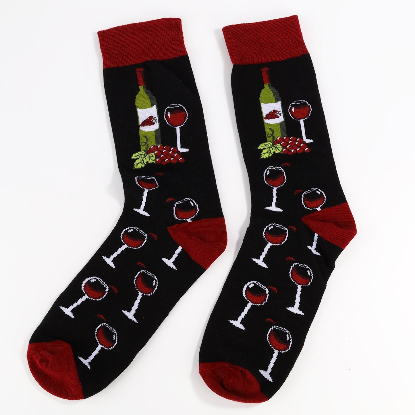 Black Wine Glass Socks-2