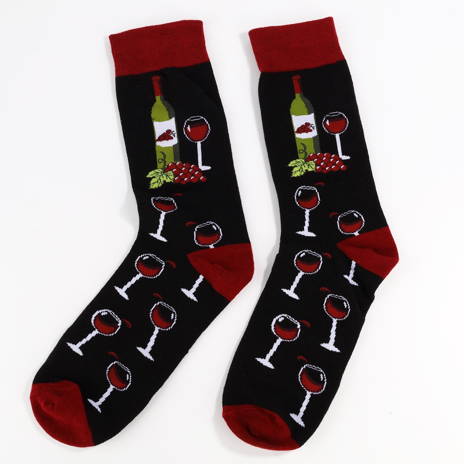 Black Wine Glass Socks-2