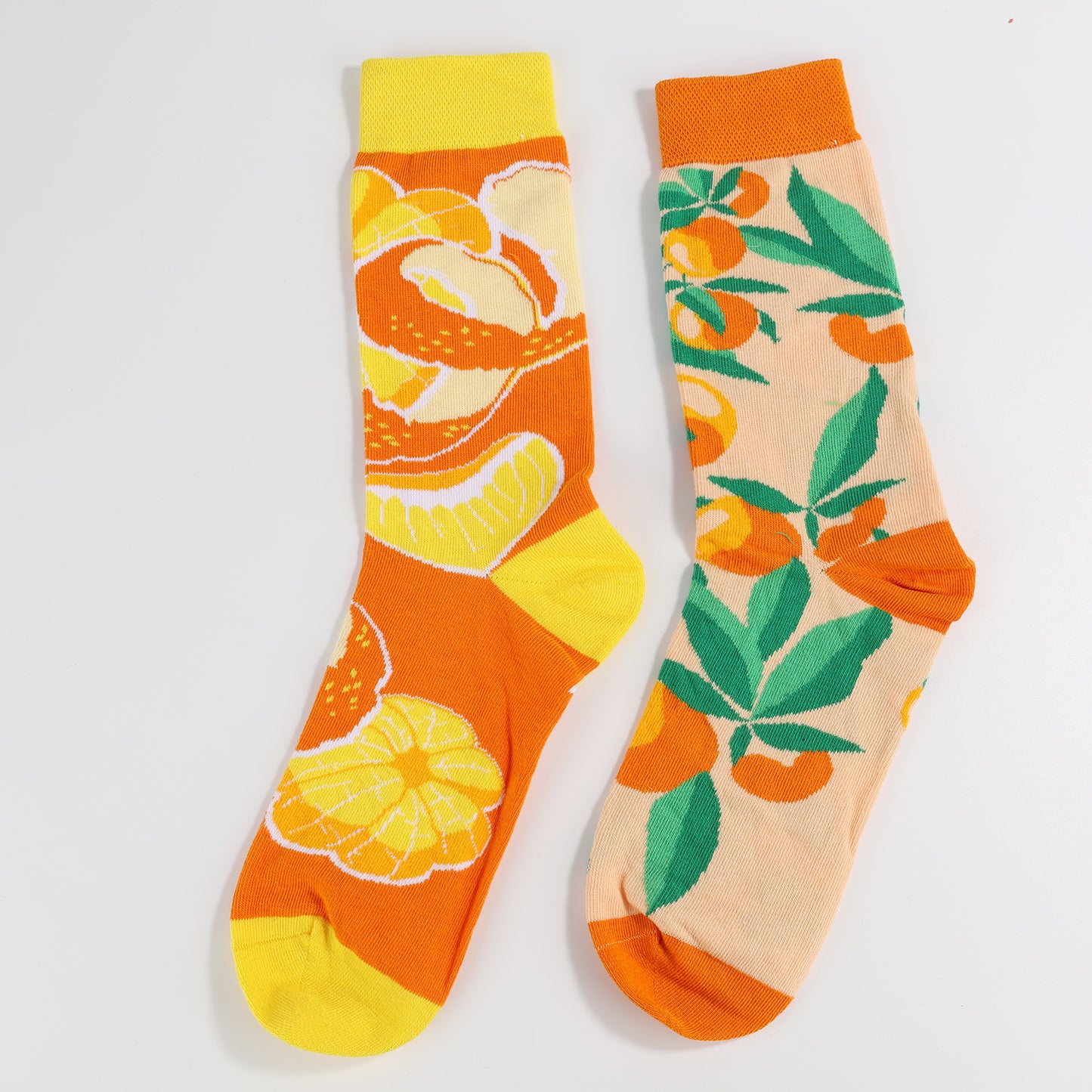 Orange Pattern Socks