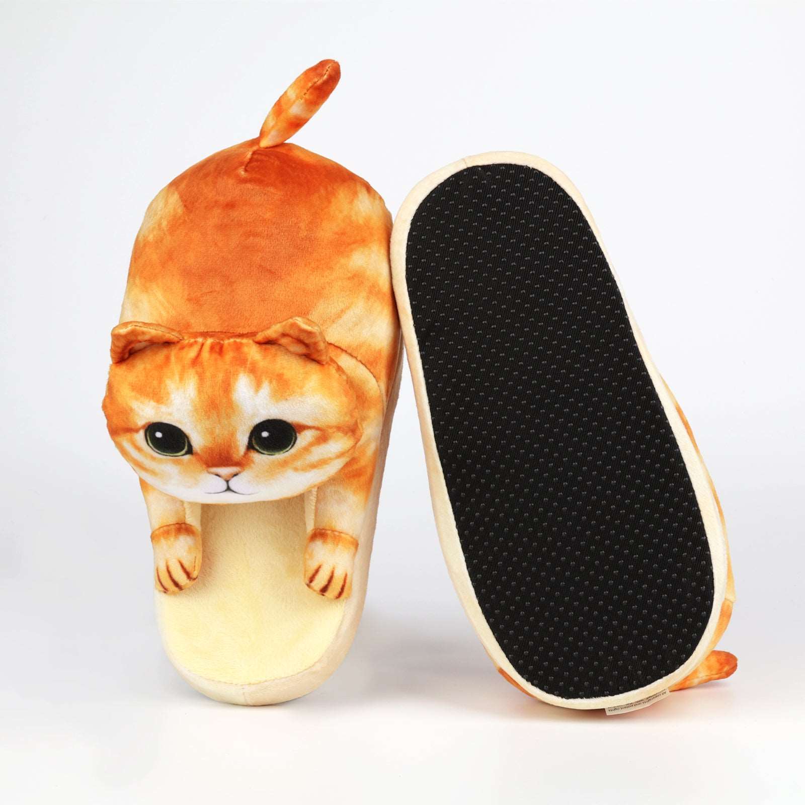 Plush cat slippers, a gift for cat lovers