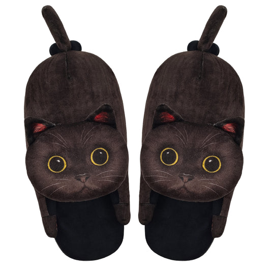 black cat slippers