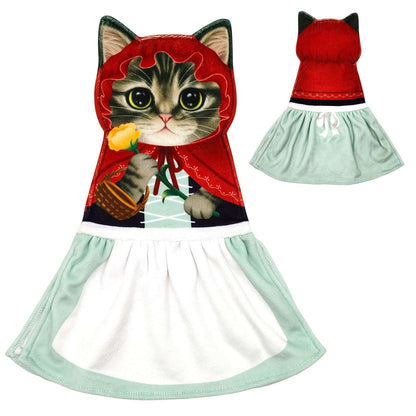 Fairy Tale Series Little Red Riding Hood，cat hand towel