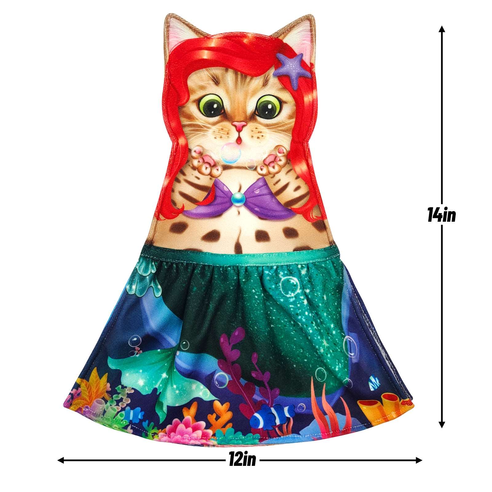 Mermaid Fairy Tale Towel，cat hand towel