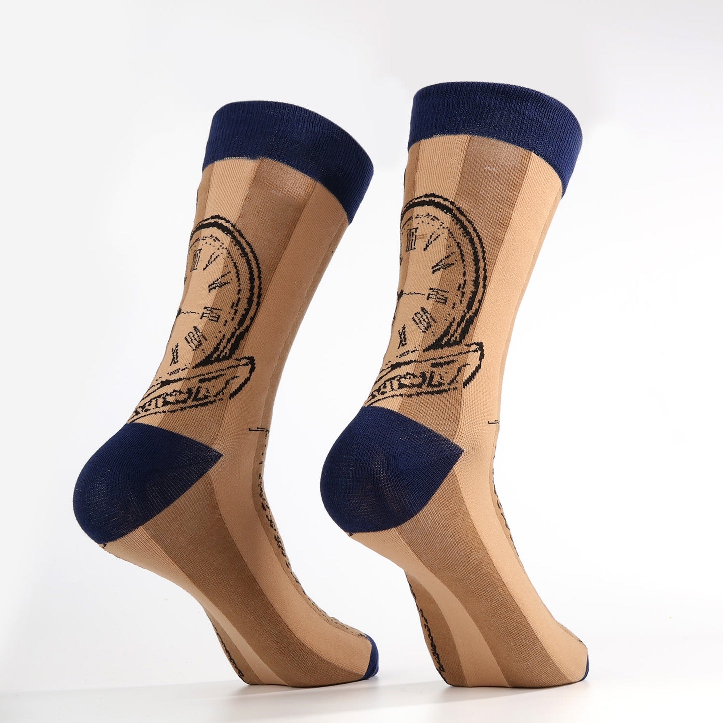 Navy Blue Pocket Watch Socks-1