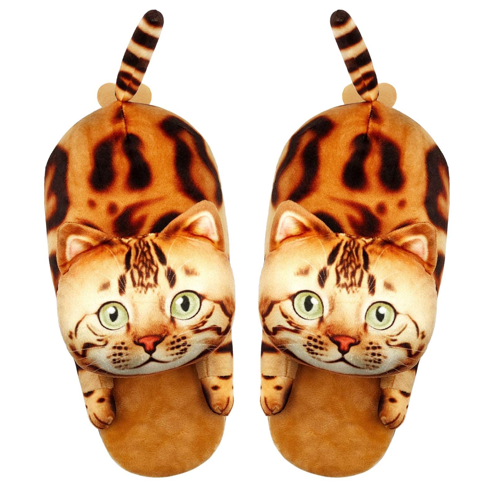 Leopard cat slippers