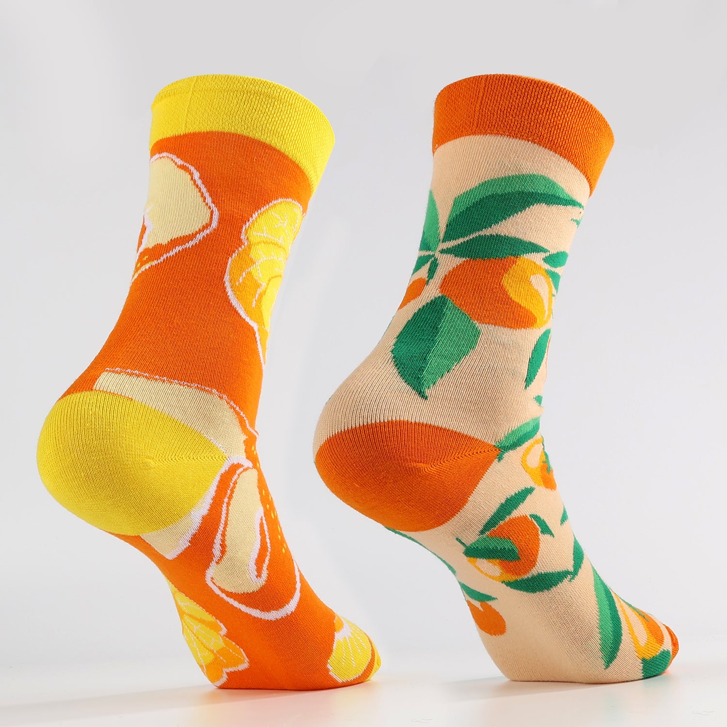 Orange sock heel