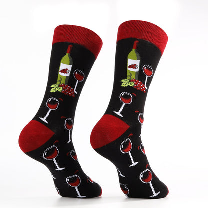 Black Wine Glass Socks-1