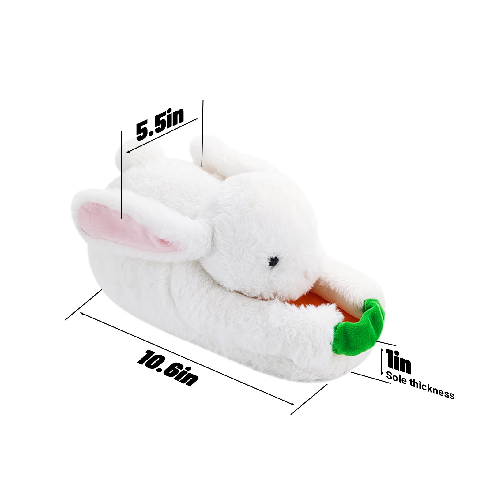 Rabbit slippers size