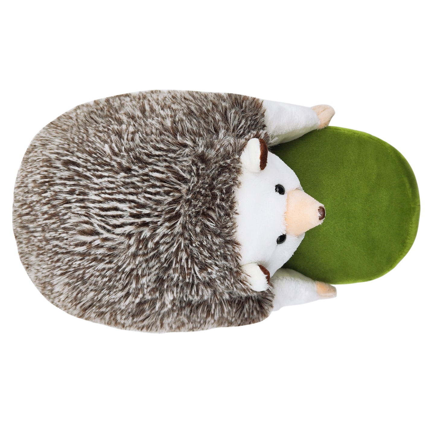 Plush hedgehog slippers back