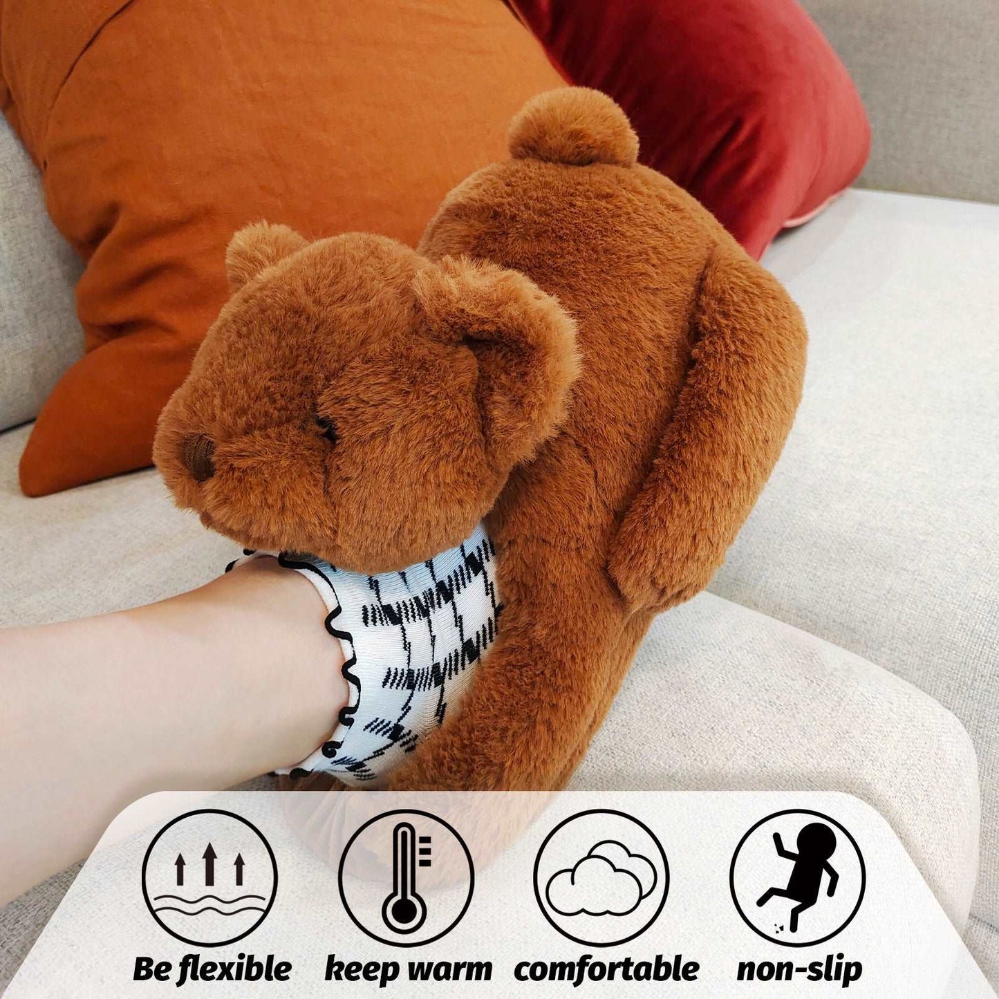 Comfortable bear slippers