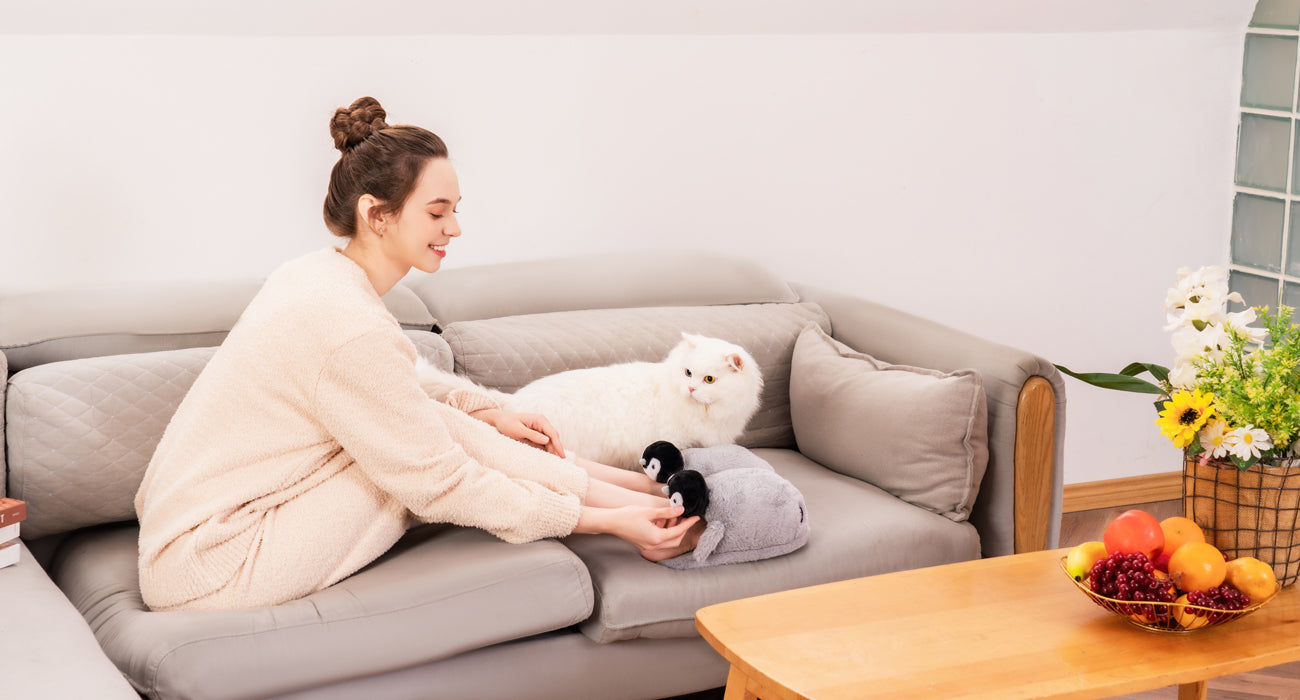 Plush Penguin Slippers