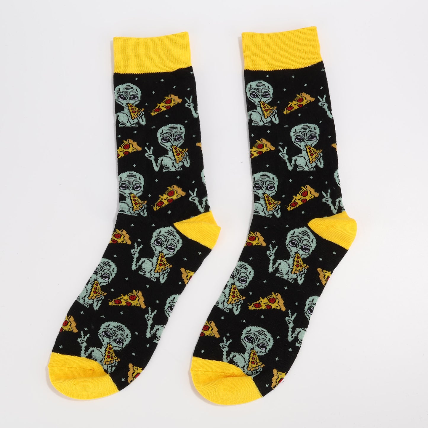 Alien Pizza Socks-3