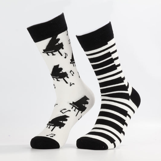 Art Piano Socks | Funny Music Pattern Socks