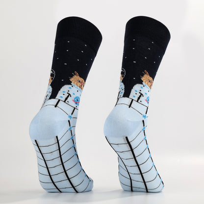 Astronaut Cat Socks-2