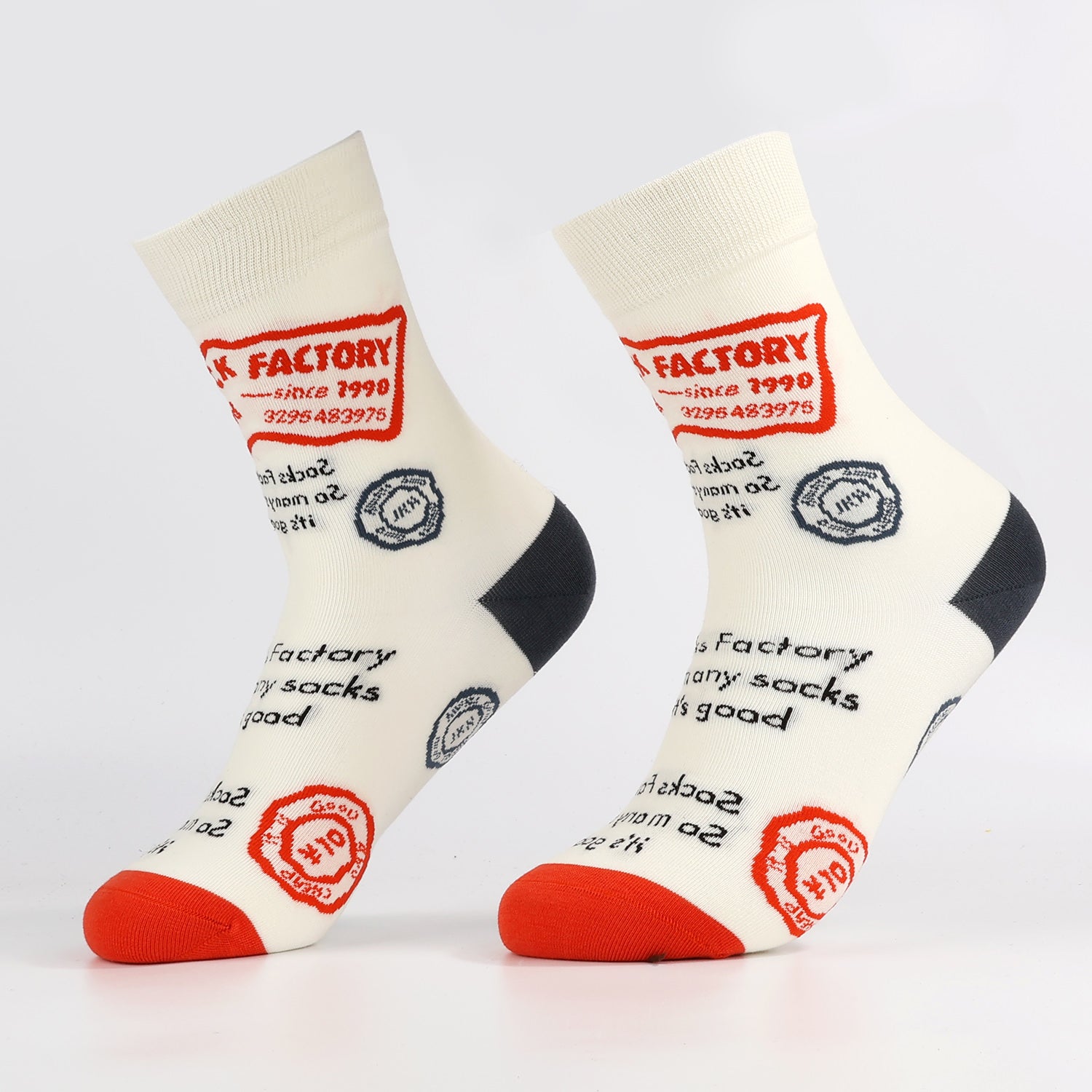 Beige Coin Socks | Novelty Crew Socks For Women