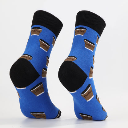 Blue Coffee Socks-2