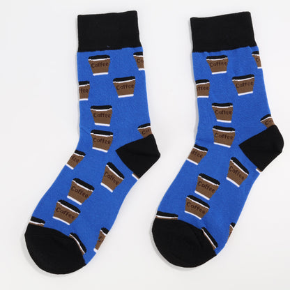 Blue Coffee Socks-3