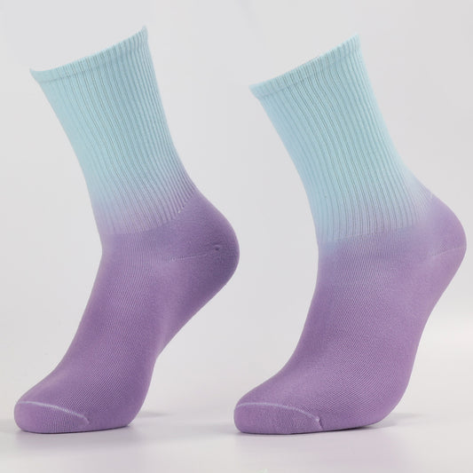 Blue to Purple Socks | Funny Crew Socks For Women