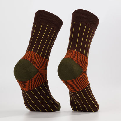 Brown Striped Socks-2