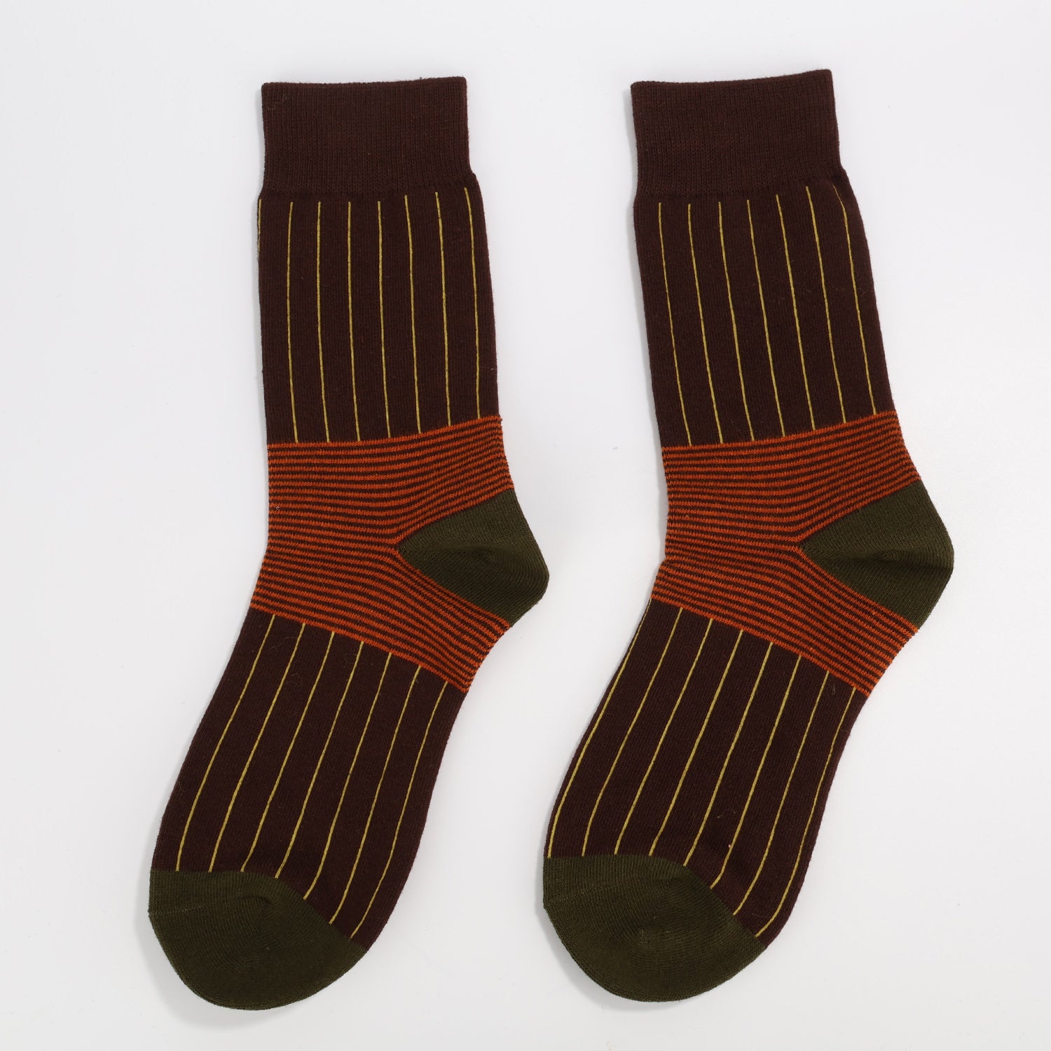 Brown Striped Socks-3