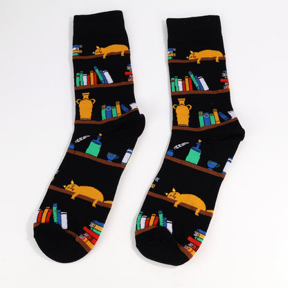 Cat Among the Book Socks-3