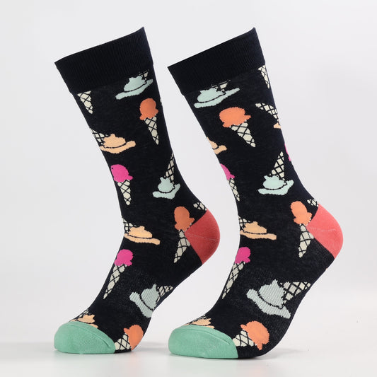 Colorful Ice Cream Socks | Novelty Food Pattern Socks