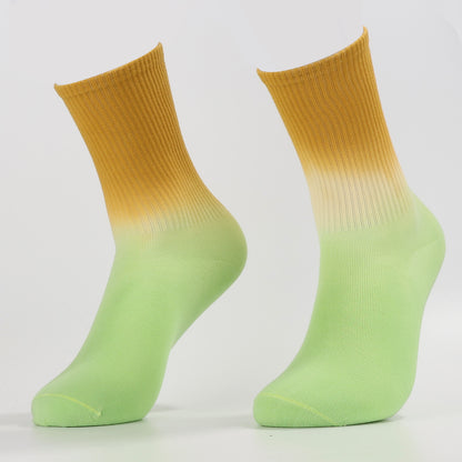 Curry to Green Socks | Novelty Crew Socks For Women