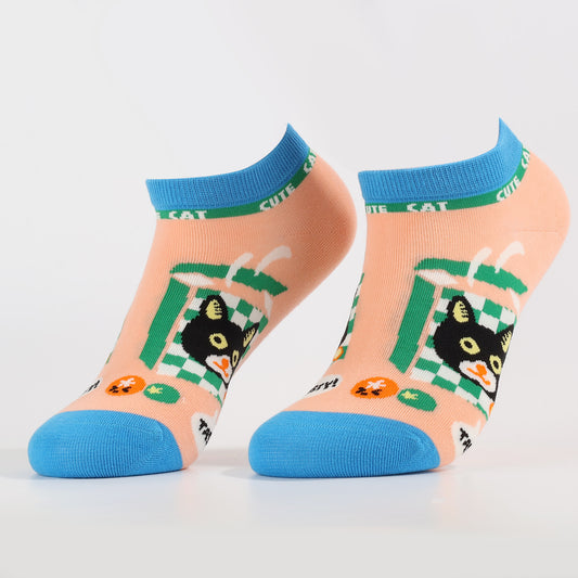 Cute Kitty Treat Socks | Fun Ankle Socks