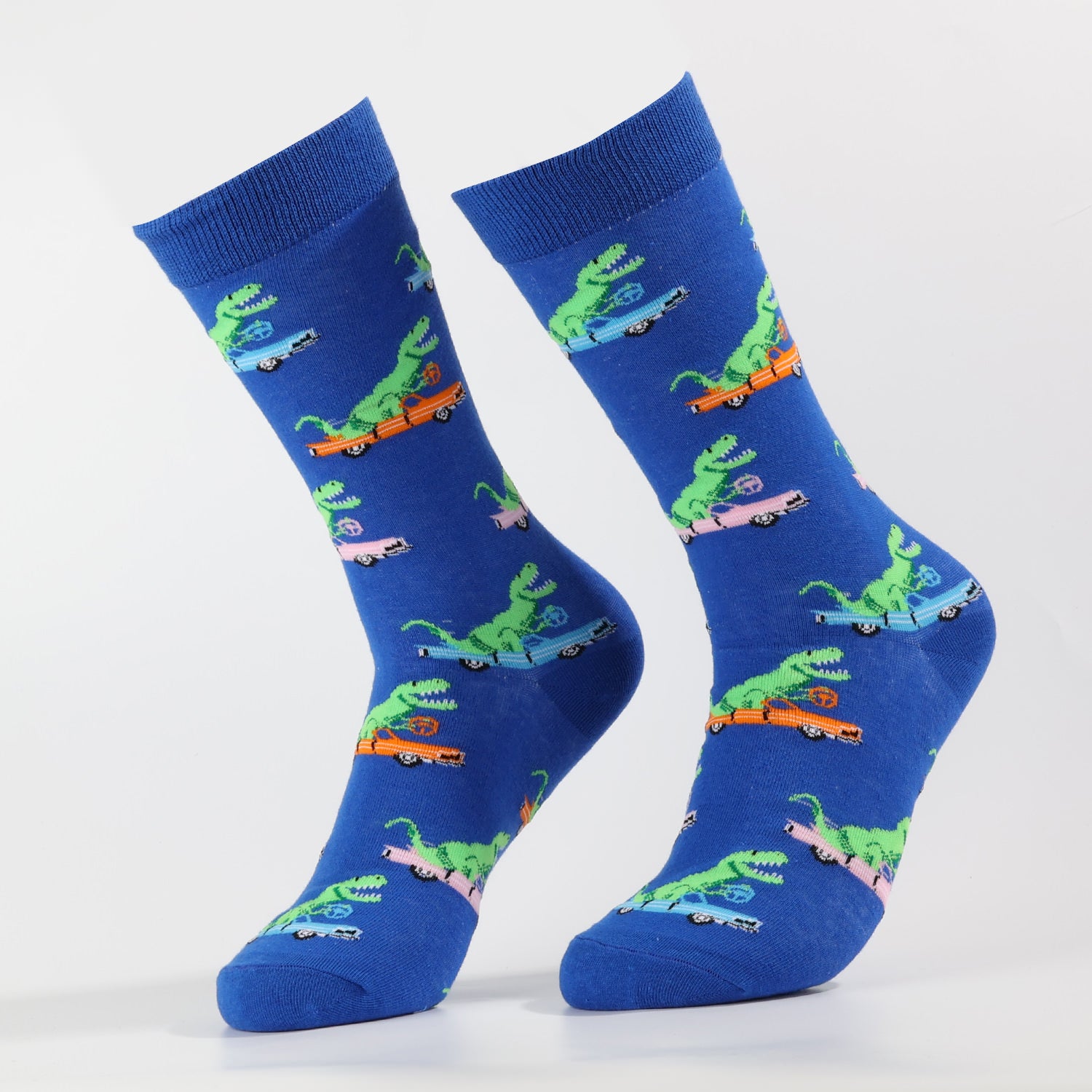 Dino Ride Socks | Funny Animal Crew Socks