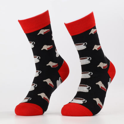 Fancy Sandwich Coffee Socks | Cotton Crew Socks For Men and Women