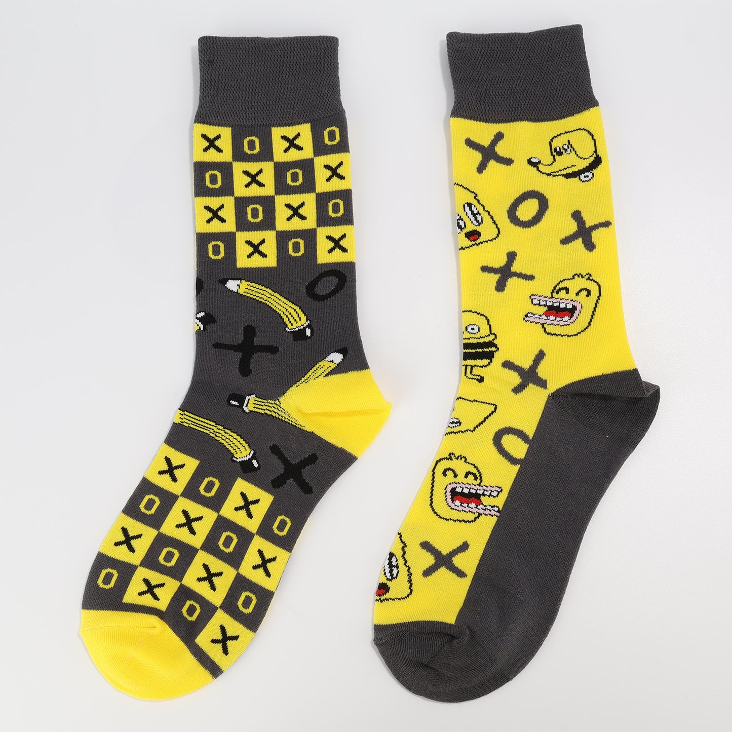 Fun Face Checkers Socks-3