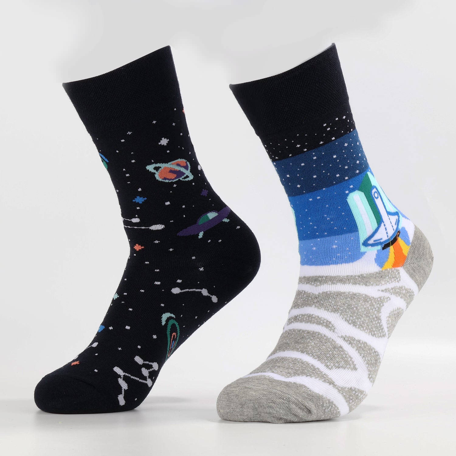 Galaxy Space Socks | Novelty Crew Socks For Men