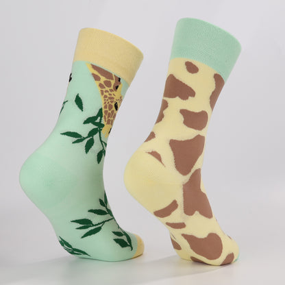 Giraffe Eating Grass Socks-2