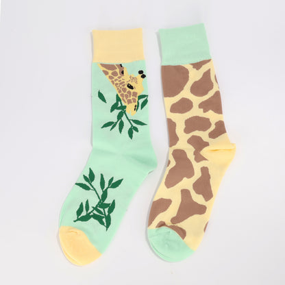 Giraffe Eating Grass Socks-3