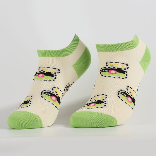 Green Joyride Socks | Fun Ankle Socks For Women