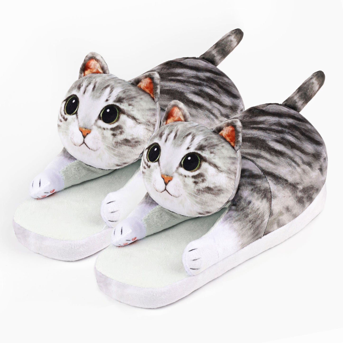 Plush Cat Slippers, A Gift for Cat Lovers