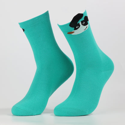 Happy Puppy Socks | Cute Dog Crew Socks For Women