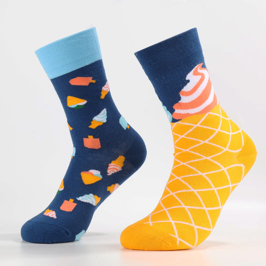 Ice Cream Party Socks | Funny Crew Socks For Women