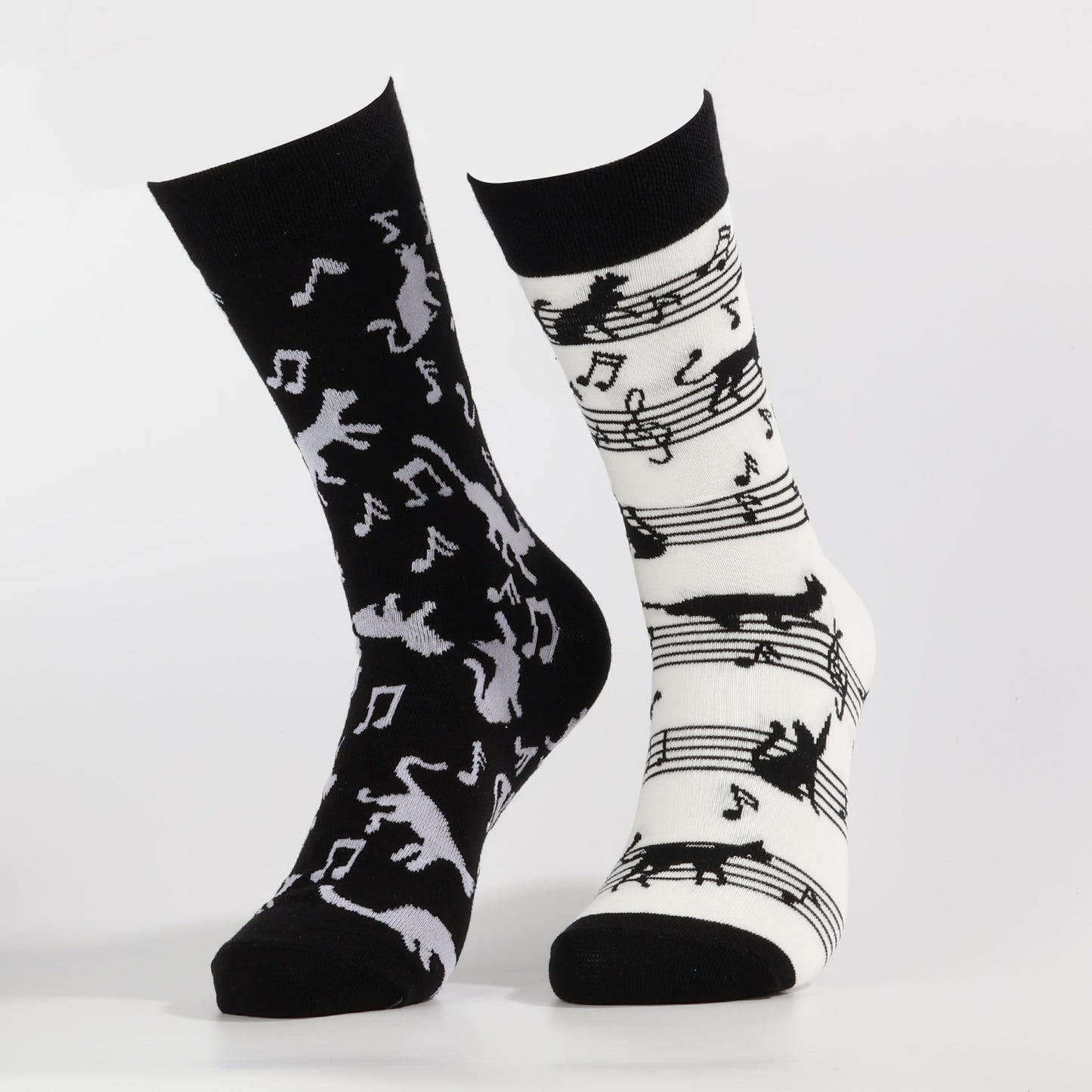 Musical Cat Socks | Cute Art Crew Socks