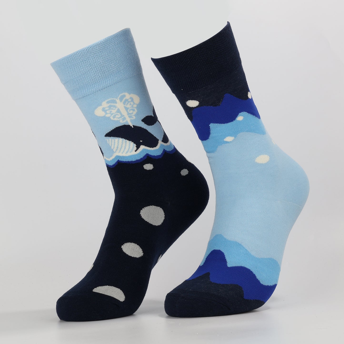 Ocean Whale Socks | Novelty Ocean Themed Crew Socks