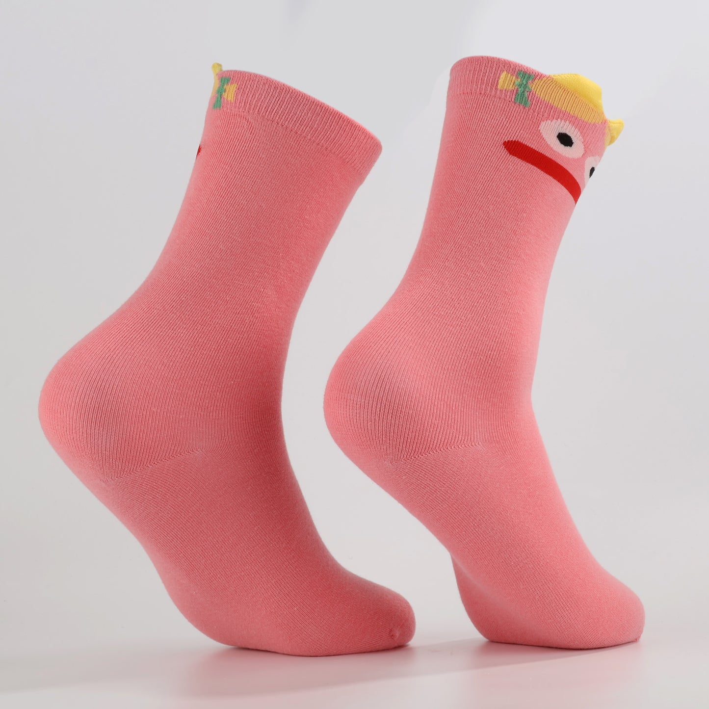 Pink Smiley Socks-2