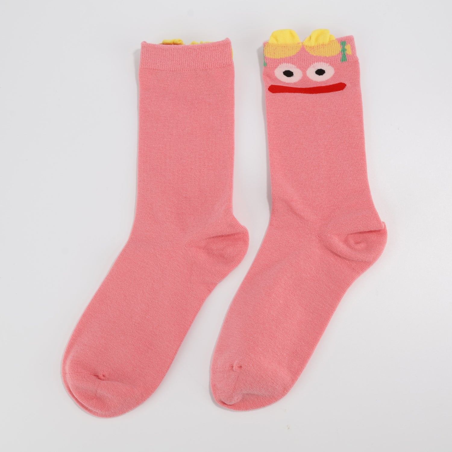 Pink Smiley Socks-3