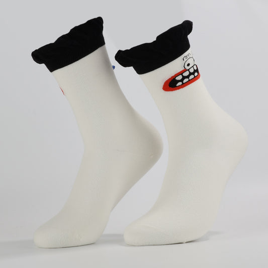 Playful Smile Socks | Fun Crew Socks For Women