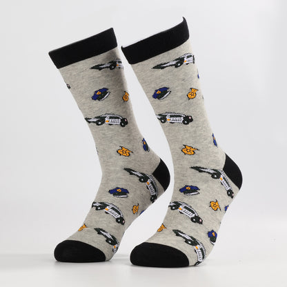 Police Car Socks | Novelty Sock Design