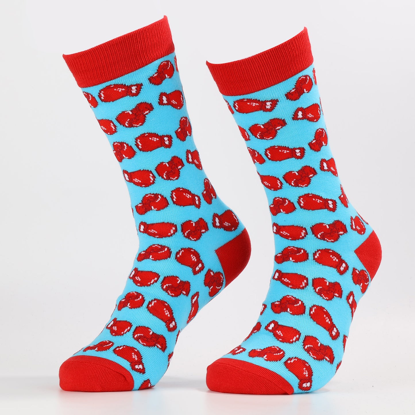 Red Boxing Gloves Socks | Novelty Crew Socks For Women