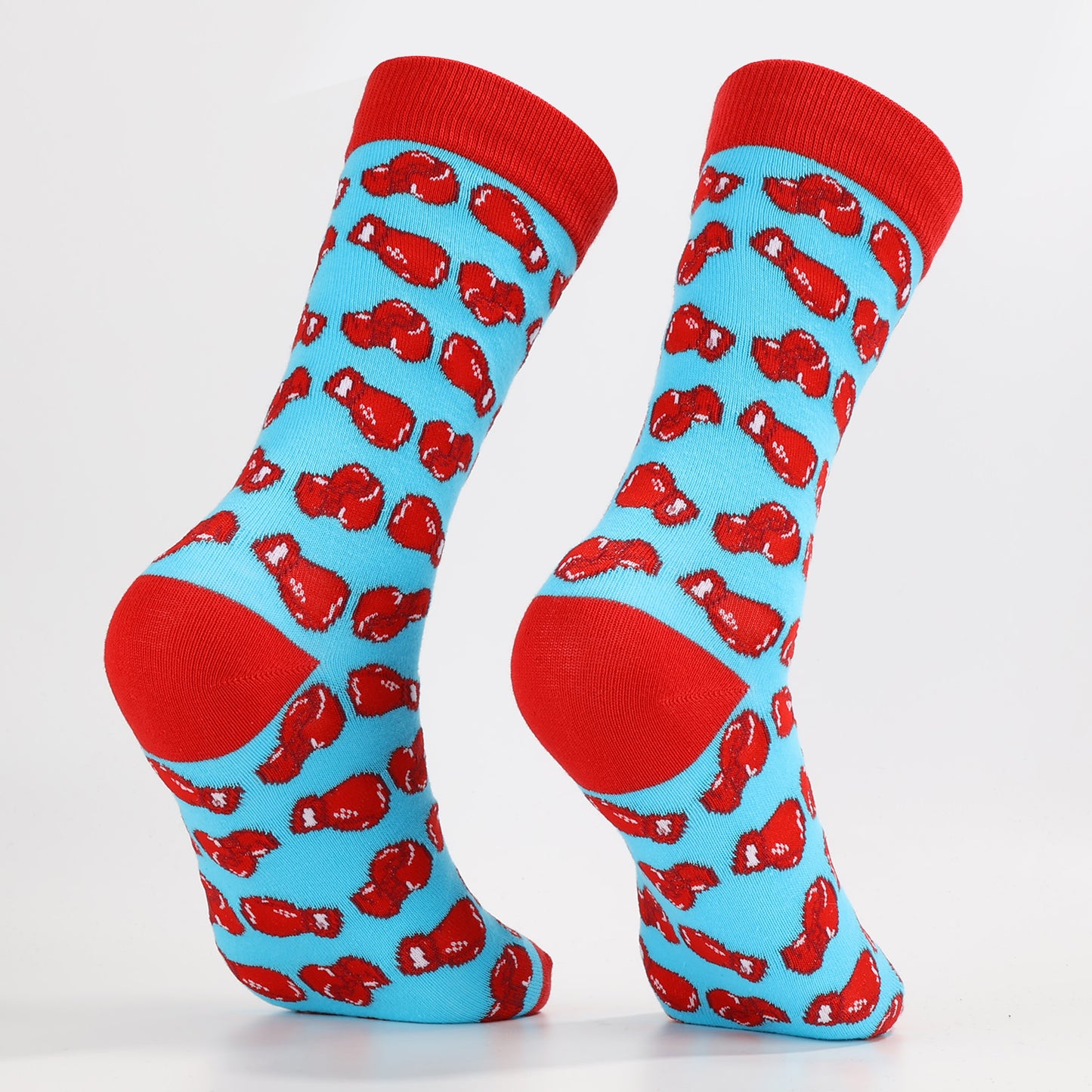 Red Boxing Gloves Socks-2