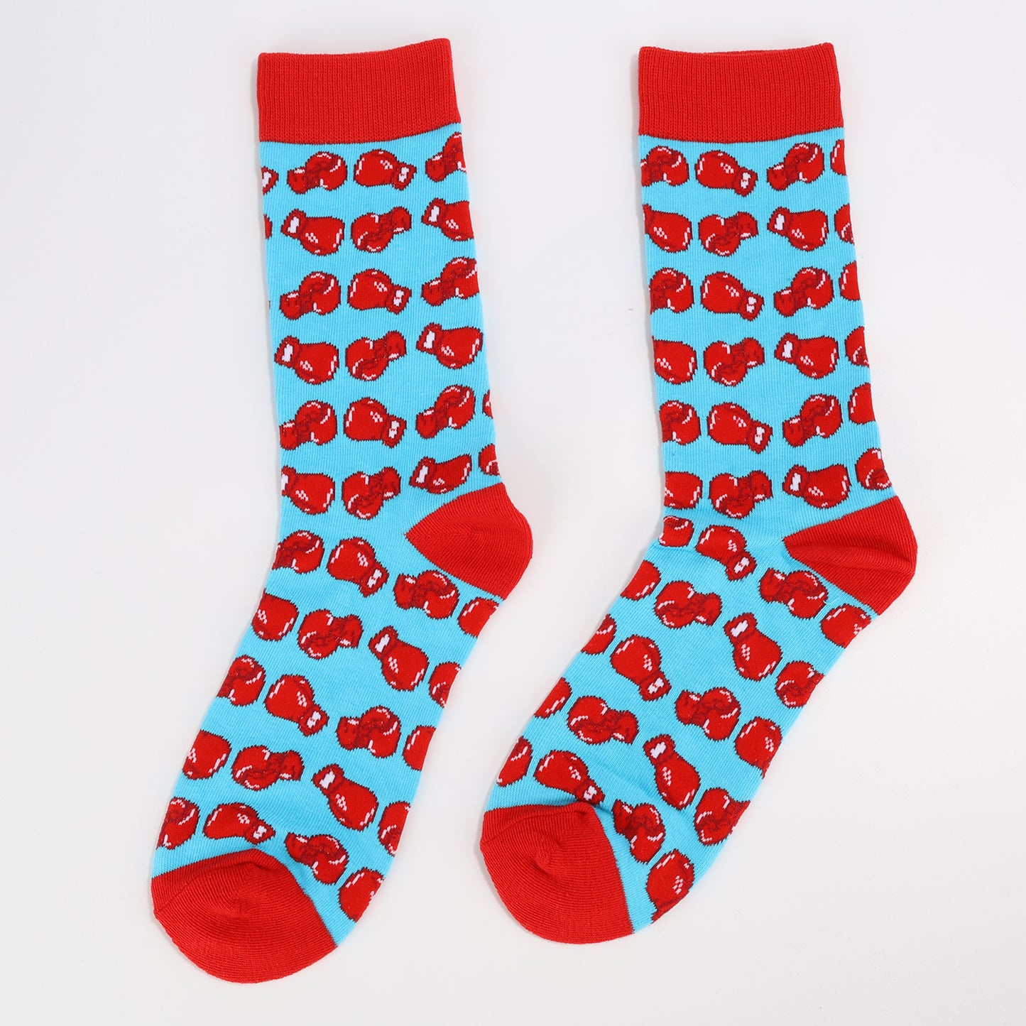 Red Boxing Gloves Socks-3