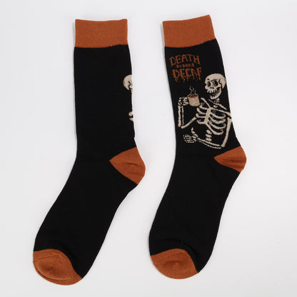 Skeleton Coffee Socks-3